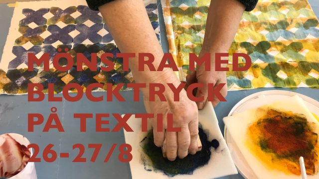 mönstra med blocktryck