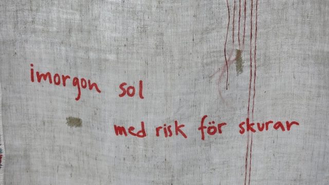 Östra Grevie folkhögskola, Textil. imorgon sol med risk för skurar, en utställning på Textilkoll